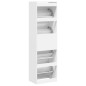 vidaXL Schuhschrank mit 4 Klappen Weiß 60x42x204 cm vidaXL Schuhschrank mit 4 Klappen Weiß 60x42x204 cm
