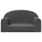vidaXL Kindersofa 2-Sitzer Anthrazit Weich Plüsch vidaXL Kindersofa 2-Sitzer Anthrazit Weich Plüsch