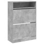 vidaXL Schuhschrank mit 2 Klappen Betongrau 80x34x116 cm vidaXL Schuhschrank mit 2 Klappen Betongrau 80x34x116 cm