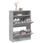 vidaXL Schuhschrank mit 2 Klappen Betongrau 80x34x116 cm vidaXL Schuhschrank mit 2 Klappen Betongrau 80x34x116 cm