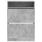 vidaXL Schuhschrank mit 2 Klappen Betongrau 80x34x116 cm vidaXL Schuhschrank mit 2 Klappen Betongrau 80x34x116 cm
