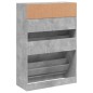vidaXL Schuhschrank mit 2 Klappen Betongrau 80x34x116 cm vidaXL Schuhschrank mit 2 Klappen Betongrau 80x34x116 cm
