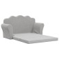 vidaXL Kinder-Schlafsofa 2-Sitzer Hellgrau Weicher Plüsch vidaXL Kinder-Schlafsofa 2-Sitzer Hellgrau Weicher Plüsch