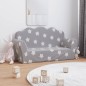 vidaXL Kindersofa 2-Sitzer Hellgrau mit Sternen Weich Plüsch vidaXL Kindersofa 2-Sitzer Hellgrau mit Sternen Weich Plüsch