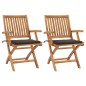 Gartenstühle 2 Stk. mit Taupe Kissen Teak Massivholz Gartenstühle 2 Stk. mit Taupe Kissen Teak Massivholz