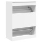 vidaXL Schuhschrank mit 2 Klappen Weiß 80x42x108 cm vidaXL Schuhschrank mit 2 Klappen Weiß 80x42x108 cm