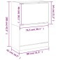 vidaXL Schuhschrank mit 2 Klappen Weiß 80x42x108 cm vidaXL Schuhschrank mit 2 Klappen Weiß 80x42x108 cm