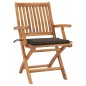 Gartenstühle 2 Stk. mit Taupe Kissen Teak Massivholz Gartenstühle 2 Stk. mit Taupe Kissen Teak Massivholz