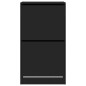 vidaXL Schuhschrank mit 2 Klappen Schwarz 60x42x108 cm vidaXL Schuhschrank mit 2 Klappen Schwarz 60x42x108 cm
