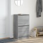 vidaXL Schuhschrank mit 2 Klappen Grau Sonoma 60x42x108 cm vidaXL Schuhschrank mit 2 Klappen Grau Sonoma 60x42x108 cm