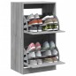 vidaXL Schuhschrank mit 2 Klappen Grau Sonoma 60x42x108 cm vidaXL Schuhschrank mit 2 Klappen Grau Sonoma 60x42x108 cm