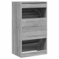 vidaXL Schuhschrank mit 2 Klappen Grau Sonoma 60x42x108 cm vidaXL Schuhschrank mit 2 Klappen Grau Sonoma 60x42x108 cm