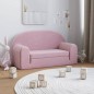 vidaXL Kinder-Schlafsofa 2-Sitzer Rosa Weicher Plüsch vidaXL Kinder-Schlafsofa 2-Sitzer Rosa Weicher Plüsch