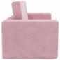 vidaXL Kinder-Schlafsofa 2-Sitzer Rosa Weicher Plüsch