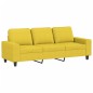 vidaXL 3-Sitzer-Sofa mit Hocker Hellgelb 180 cm Stoff vidaXL 3-Sitzer-Sofa mit Hocker Hellgelb 180 cm Stoff