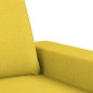 vidaXL 3-Sitzer-Sofa mit Hocker Hellgelb 180 cm Stoff vidaXL 3-Sitzer-Sofa mit Hocker Hellgelb 180 cm Stoff