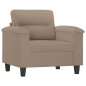 vidaXL 3-tlg. Sofagarnitur mit Kissen Taupe Mikrofasergewebe vidaXL 3-tlg. Sofagarnitur mit Kissen Taupe Mikrofasergewebe