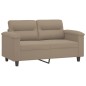 vidaXL 3-tlg. Sofagarnitur mit Kissen Taupe Mikrofasergewebe vidaXL 3-tlg. Sofagarnitur mit Kissen Taupe Mikrofasergewebe