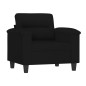 vidaXL 3-tlg. Sofagarnitur mit Kissen Schwarz Mikrofasergewebe vidaXL 3-tlg. Sofagarnitur mit Kissen Schwarz Mikrofasergewebe