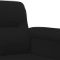vidaXL 3-tlg. Sofagarnitur mit Kissen Schwarz Mikrofasergewebe vidaXL 3-tlg. Sofagarnitur mit Kissen Schwarz Mikrofasergewebe
