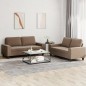 vidaXL 2-tlg. Sofagarnitur Braun Stoff vidaXL 2-tlg. Sofagarnitur Braun Stoff