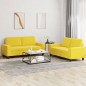 vidaXL 2-tlg. Sofagarnitur Hellgelb Stoff vidaXL 2-tlg. Sofagarnitur Hellgelb Stoff