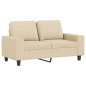 vidaXL 2-tlg. Sofagarnitur Creme Stoff vidaXL 2-tlg. Sofagarnitur Creme Stoff