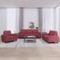 vidaXL 3-tlg. Sofagarnitur Weinrot Stoff vidaXL 3-tlg. Sofagarnitur Weinrot Stoff