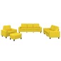 vidaXL 4-tlg. Sofagarnitur Hellgelb Stoff vidaXL 4-tlg. Sofagarnitur Hellgelb Stoff