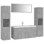 vidaXL Badmöbel-Set Betongrau Holzwerkstoff vidaXL Badmöbel-Set Betongrau Holzwerkstoff