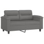 vidaXL 4-tlg. Sofagarnitur mit Kissen Dunkelgrau Mikrofasergewebe vidaXL 4-tlg. Sofagarnitur mit Kissen Dunkelgrau Mikrofasergewebe