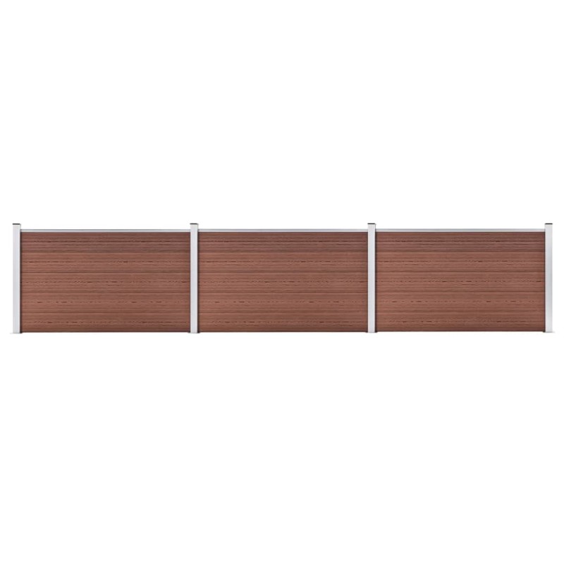 vidaXL Gartenzaun WPC 526x106 cm Braun vidaXL Gartenzaun WPC 526x106 cm Braun