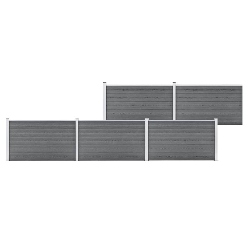 vidaXL Gartenzaun WPC 872x106 cm Grau vidaXL Gartenzaun WPC 872x106 cm Grau