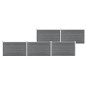 vidaXL Gartenzaun WPC 872x106 cm Grau vidaXL Gartenzaun WPC 872x106 cm Grau
