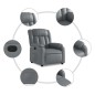 vidaXL Relaxsessel Grau Kunstleder vidaXL Relaxsessel Grau Kunstleder