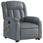vidaXL Massagesessel mit Aufstehhilfe Grau Kunstleder vidaXL Massagesessel mit Aufstehhilfe Grau Kunstleder