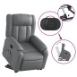 vidaXL Massagesessel mit Aufstehhilfe Grau Kunstleder vidaXL Massagesessel mit Aufstehhilfe Grau Kunstleder