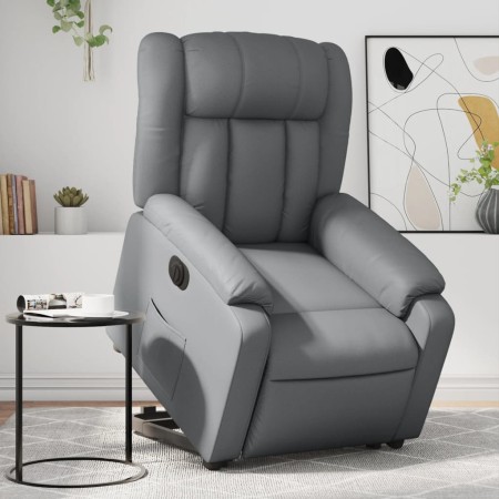 vidaXL Relaxsessel mit Aufstehhilfe Elektrisch Grau Kunstleder