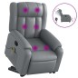 vidaXL Massagesessel mit Aufstehhilfe Elektrisch Grau Kunstleder vidaXL Massagesessel mit Aufstehhilfe Elektrisch Grau Kunstleder