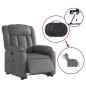vidaXL Massagesessel mit Aufstehhilfe Elektrisch Grau Kunstleder vidaXL Massagesessel mit Aufstehhilfe Elektrisch Grau Kunstleder
