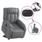 vidaXL Massagesessel mit Aufstehhilfe Elektrisch Grau Kunstleder vidaXL Massagesessel mit Aufstehhilfe Elektrisch Grau Kunstleder