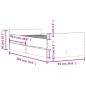 vidaXL Bettgestell mit Schubladen Grau Sonoma 90x200 cm vidaXL Bettgestell mit Schubladen Grau Sonoma 90x200 cm