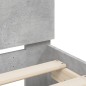 vidaXL Bettgestell mit Kopfteil und LED-Beleuchtung Betongrau vidaXL Bettgestell mit Kopfteil und LED-Beleuchtung Betongrau