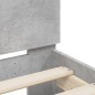 vidaXL Bettgestell mit Kopfteil und LED-Beleuchtung Betongrau vidaXL Bettgestell mit Kopfteil und LED-Beleuchtung Betongrau