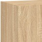 vidaXL 4-tlg. Wohnwand mit LED-Beleuchtung Sonoma-Eiche Holzwerkstoff vidaXL 4-tlg. Wohnwand mit LED-Beleuchtung Sonoma-Eiche Holzwerkstoff