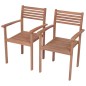 vidaXL Gartenstühle 2 Stk. mit Anthrazit Kissen Massivholz Teak vidaXL Gartenstühle 2 Stk. mit Anthrazit Kissen Massivholz Teak