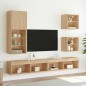 vidaXL 5-tlg. Wohnwand mit LED-Beleuchtung Sonoma-Eiche Holzwerkstoff vidaXL 5-tlg. Wohnwand mit LED-Beleuchtung Sonoma-Eiche Holzwerkstoff