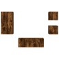 vidaXL 5-tlg. Wohnwand mit LED-Beleuchtung Räuchereiche Holzwerkstoff vidaXL 5-tlg. Wohnwand mit LED-Beleuchtung Räuchereiche Holzwerkstoff