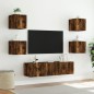 vidaXL 6-tlg. Wohnwand mit LED-Beleuchtung Räuchereiche Holzwerkstoff vidaXL 6-tlg. Wohnwand mit LED-Beleuchtung Räuchereiche Holzwerkstoff