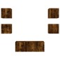 vidaXL 6-tlg. Wohnwand mit LED-Beleuchtung Räuchereiche Holzwerkstoff vidaXL 6-tlg. Wohnwand mit LED-Beleuchtung Räuchereiche Holzwerkstoff